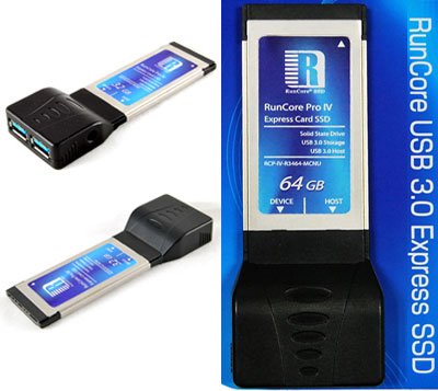 RunCore ExpressCard: USB 3.0 и SSD