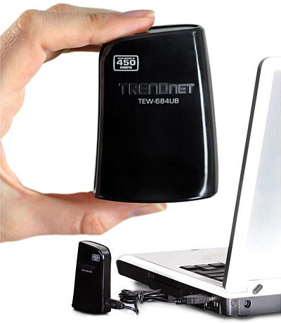 USB-адаптер TRENDnet стандарта 802.11 Dual Band N 450 Мбит/с