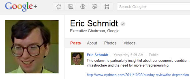 эрик шмидт на google+