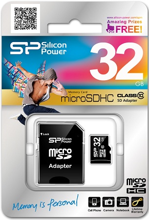 Карта памяти 32GB microSDHC Class 10 от Silicon Power