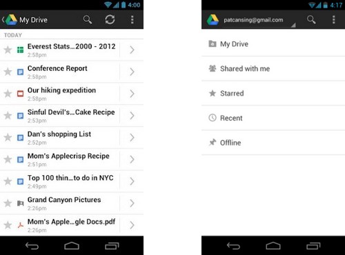 Новый Google Drive для iPhone и Android