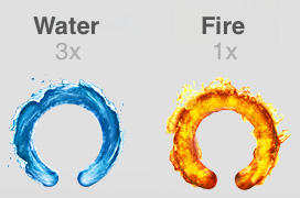 Water, а если 150% - Fire.