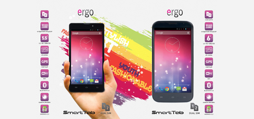 Смартфон Ergo SmartTab 3G 5.5". Обзор характеристик