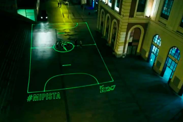 Nike создает лазерные площадки.