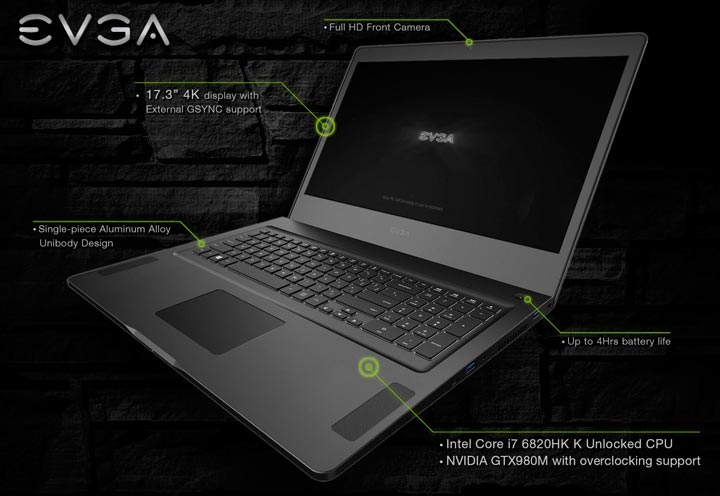 Ноутбук SC17 - первый опыт EVGA на выставке CES 2016
