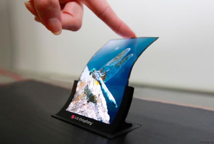 Компания LG получила патент на смартфон с гибким экраном