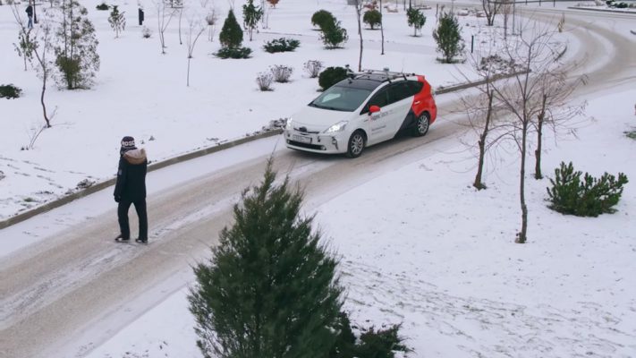 Беспилотник от «Яндекс». Компания протестировала его в условиях зимы. (Видео)
