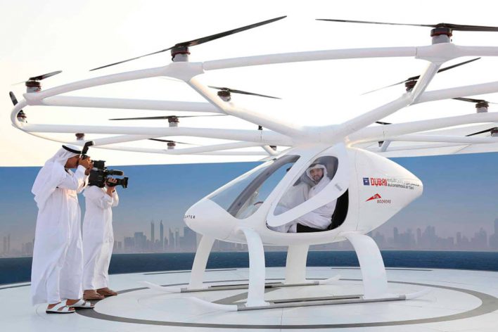 Дубай — первый город, где будет запущено воздушное такси