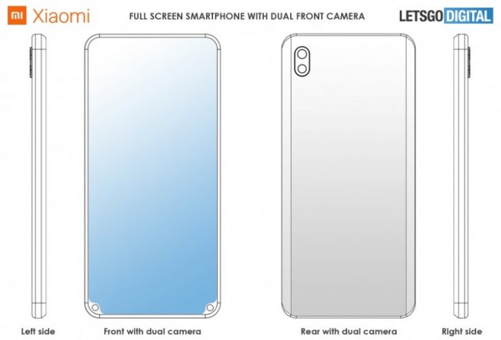 Xiaomi патентует новый дизайн смартфонов