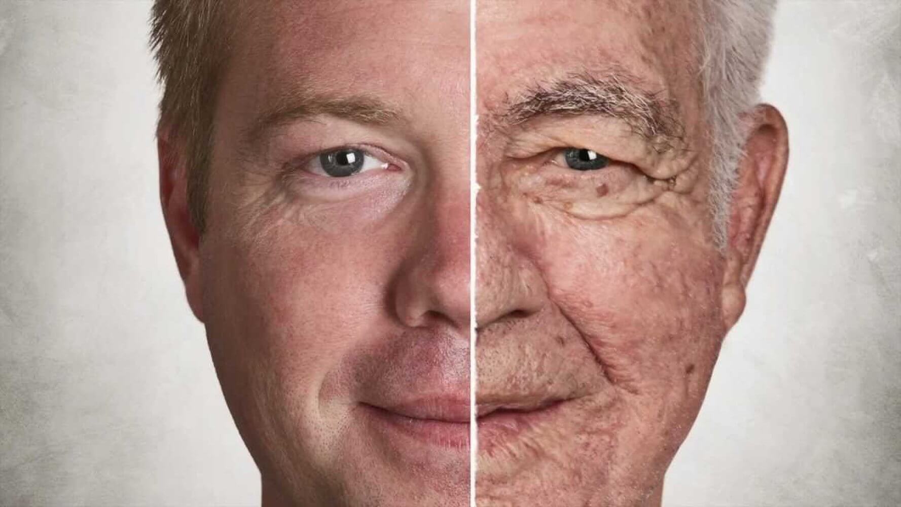 Возрастные изменения у мужчин. Старая кожа человека. Половина лица. Возрастная кожа лица. Морщины старые.