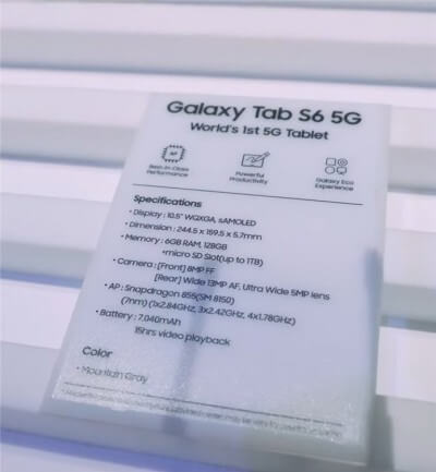 Планшет Samsung Galaxy Tab S6 5G – первый планшет с 5G!