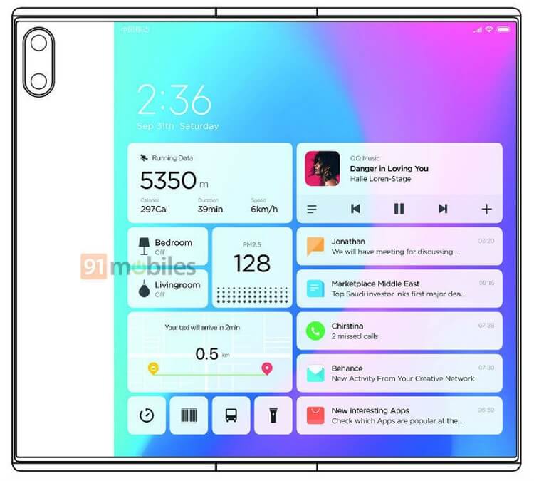 Xiaomi запатентовала смартфон-книжку