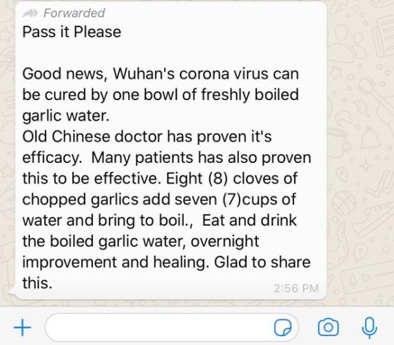 Через WhatsApp распространяется фальшивое сообщение о коронавирусе: что делать при получении