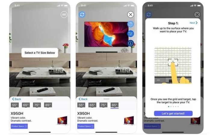 Программа Sony Envision TV AR облегчает подбор телевизора под интерьер