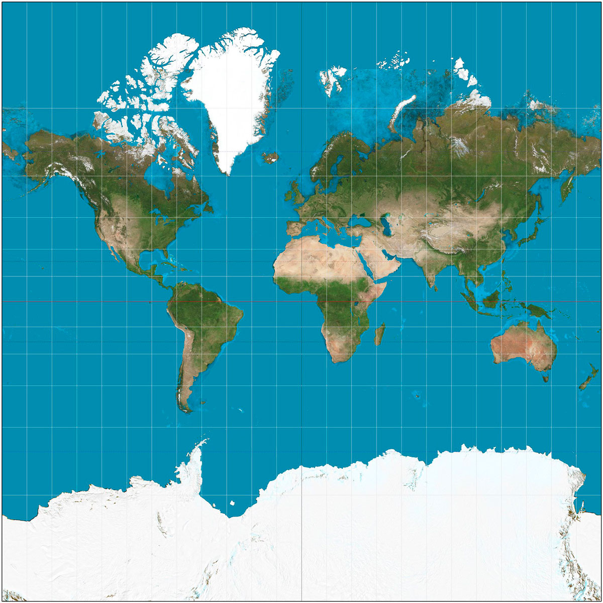 Правильная карта земли