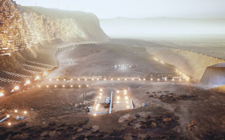 Компания ABIBOO представила проект первого марсианского города