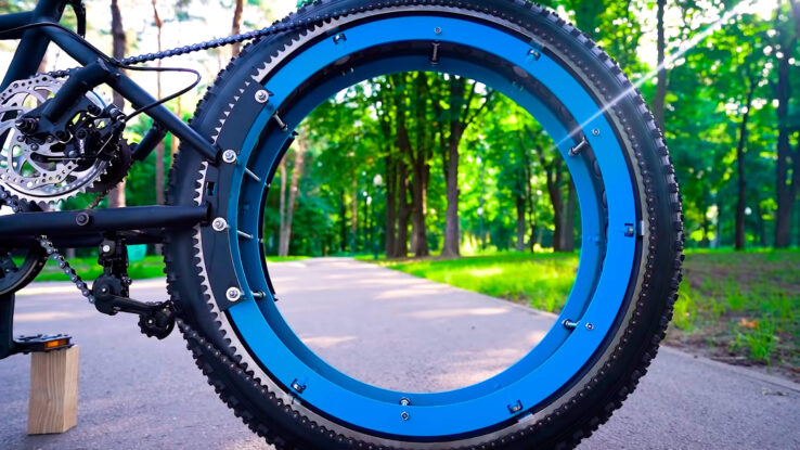Блогер заново изобрёл колесо, и оно без ступиц и спиц!