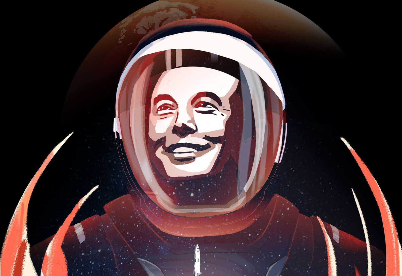 Картина Илон Маск to Mars
