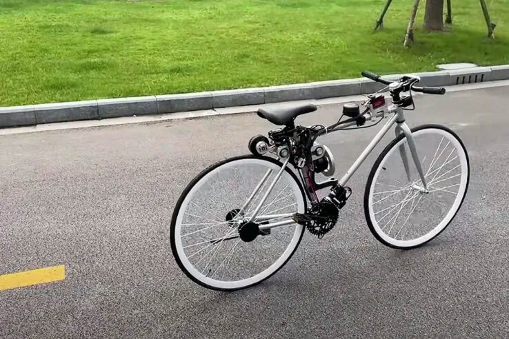 Китайским инженером создан велосипед который ездит самостоятельно