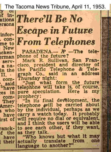 Точное описание современных смартфонов нашлось в газете за 1953 год!