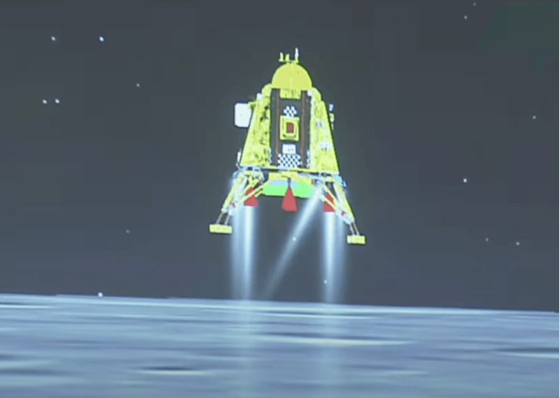 Индийская станция «Чандраян-3» успешно достигла Южного полюса Луны