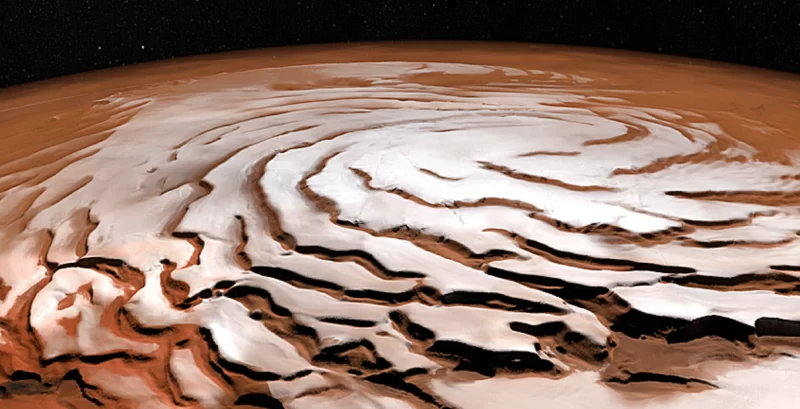 На Марсе обнаружен гигантский ледник